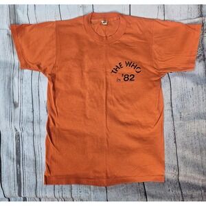 The WHO '82 Stage Crew Consert Shirt - Rare - Screen Stars Tag - Mnt Man Const.